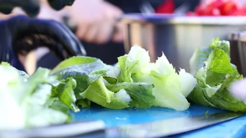 Cut  down salad 1 Stock Footage 312955894
