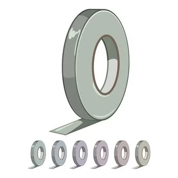 Cut duct tape cartoon vector graphic Stock Illustration