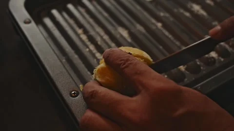 Cut Egg Yolk Pastry Served with Tea for Mid Autumn Festival Stock Footage 345669841