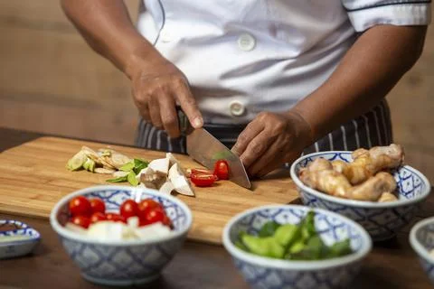 Cut the eggplant Stock Photos
