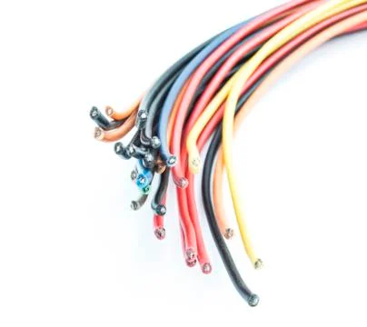 Cut electrical wire Stock Photos
