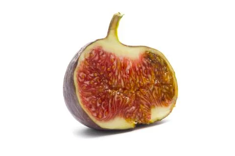 Cut fig isolated Stock Photos