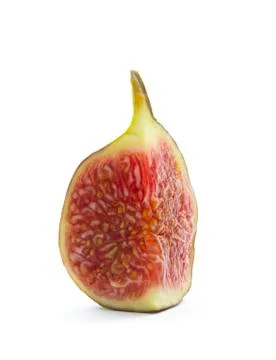 Cut fig isolated Stock Photos