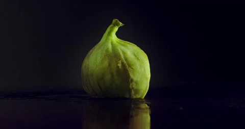 Cut fig with the red inside. Roundshot circa 360 degrees. Stock Footage 221187788