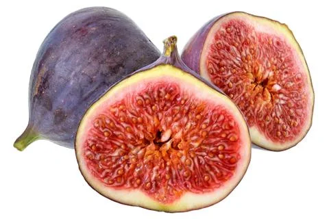 Cut ??figs close-up isolated Stock Photos
