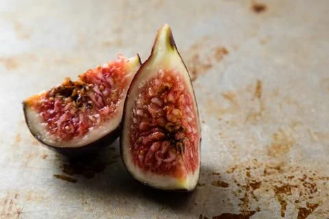 Cut figs Stock Photos