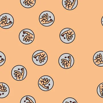 Cut finger blood drop vector seamless pattern Stock Illustration
