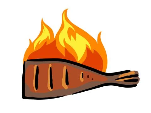 Cut fish BBq vector illustration Stock Illustration