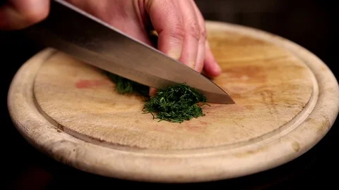 Cut fresh dill Video stock 90835936