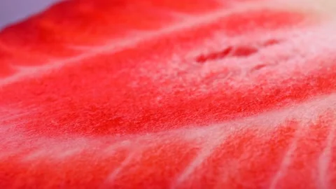 Cut of fresh strawberries, close-up. Selective focus. Seasonal  strawberry Stock Footage 237456331