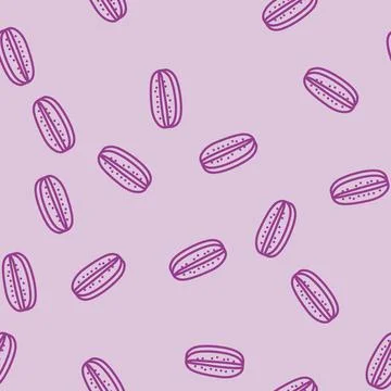Cut fruit kiwi line vector seamless pattern Stock Illustration