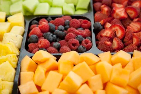 Cut Fruit tray Stock Photos