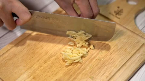 Cut Garlic Stock Footage 243469392