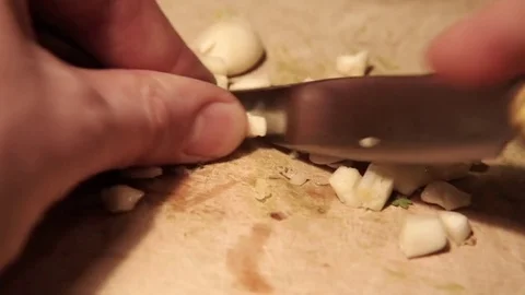 Cut garlick close up Stock Footage 74748395