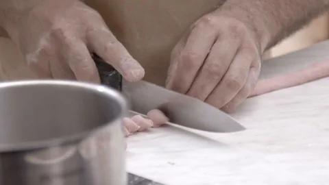 Cut gnocchi Stock Footage 93730881