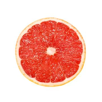 Cut grapefruits isolated on white Stock Photos