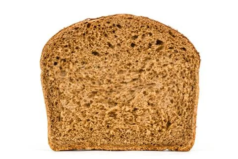 Cut in half a loaf of fresh bread, isolated on white background Foto stock
