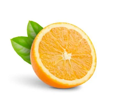 Cut into half oranges Stock Photos