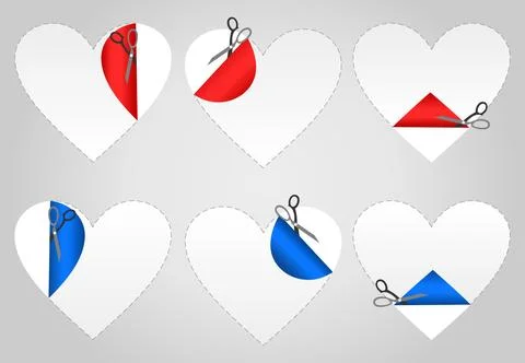 Cut heart Stock Photos