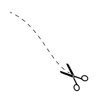 Cut here line icon pack symbol. Suitable for coupon, ticket, and cropping area Stock Illustration