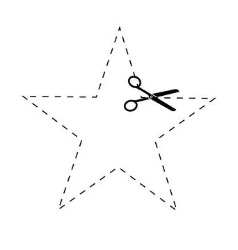 Cut here line icon pack symbol. Paper cut icon with dotted line. Scissors with Stock Illustration