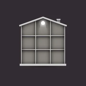 Cut of house Stock-Illustration