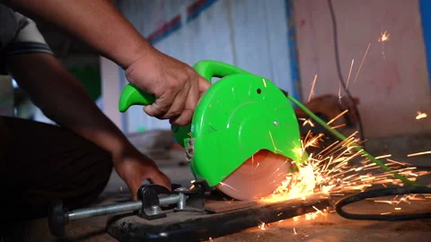 Cut iron Stock Footage 221733881