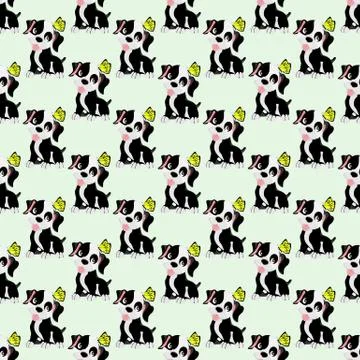Cut kawaii background Stock Illustration