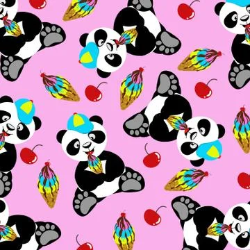 Cut kawaii background Stock Illustration