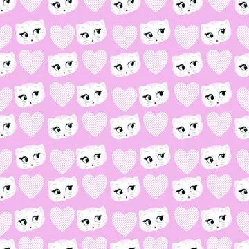 Cut kawaii background Stock Illustration
