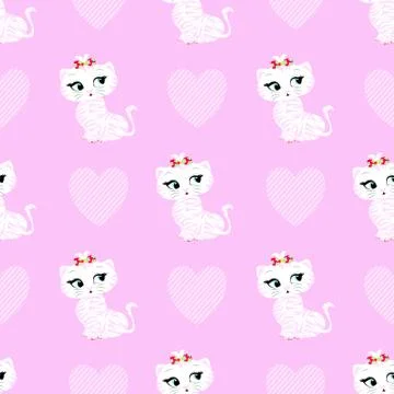 Cut kawaii background Stock Illustration
