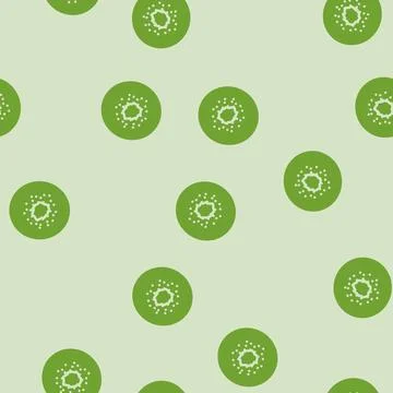 Cut kiwi fresh glyph vector seamless pattern Stock Illustration