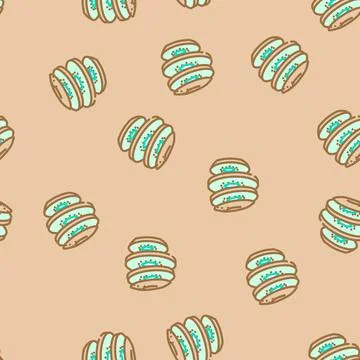 Cut kiwi ingredient vector seamless pattern Stock Illustration