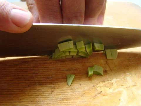 To cut with a knife Foto stock