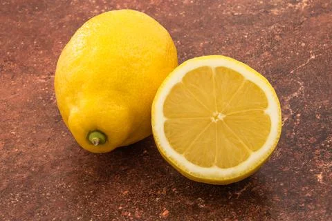 Cut lemon isolated close up Stock Photos