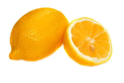 Cut lemon isolated Stock Photos