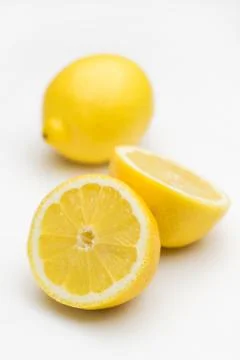 Cut lemon - isolated Fotos de archivo