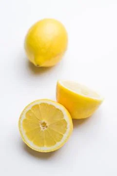 Cut lemon - isolated Fotos de archivo