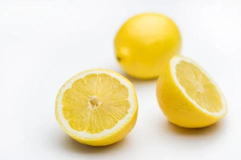 Cut lemon - isolated Stock Photos