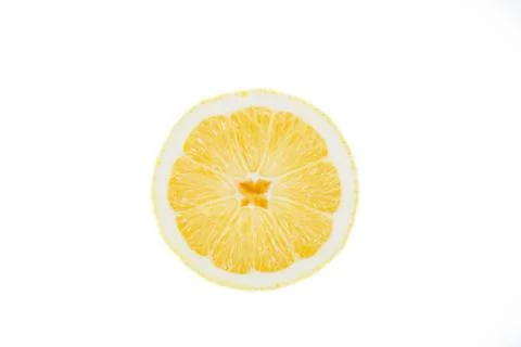 Cut a lemon white background Stock Photos