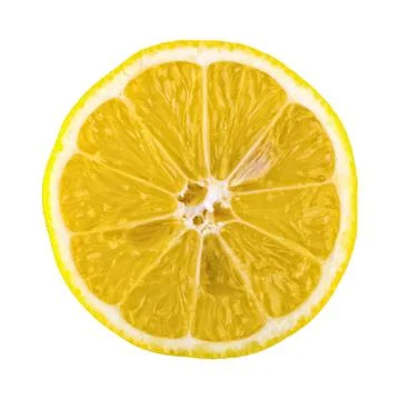 Cut lemon on a white background Foto stock