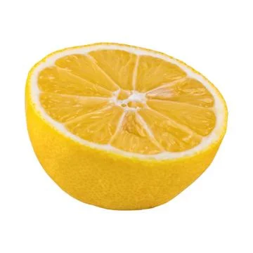 Cut lemon on a white background Stock Photos