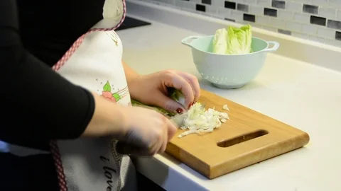 Cut lettuce Stock Footage 113952538