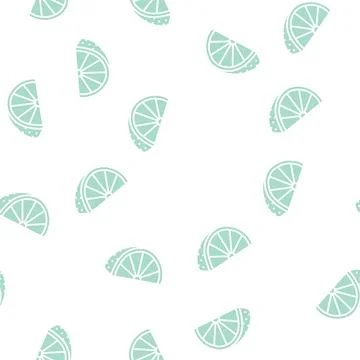 Cut lime glyph seamless pattern Illustrazione stock