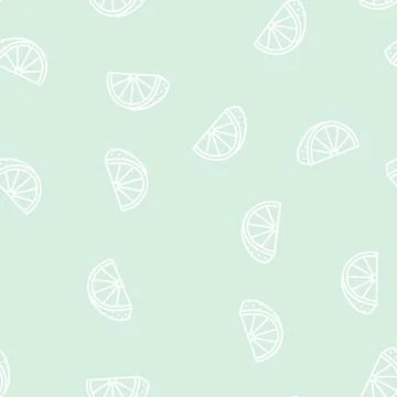 Cut lime line seamless pattern イラスト素材