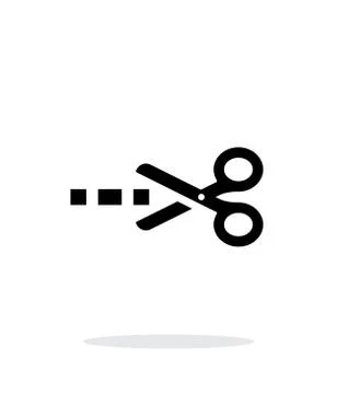 Cut line icon on white background. Stock Illustration