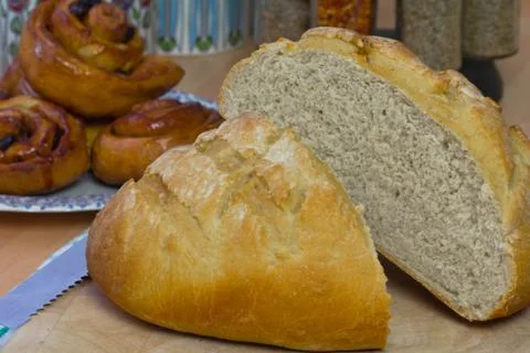 Cut loaf Foto stock