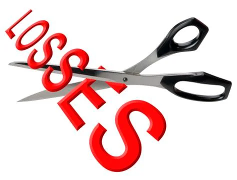 Cut Losses, isolated Illustrazione stock