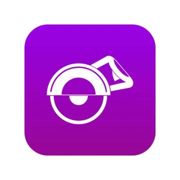 Cut off machine icon digital purple Stock Illustration