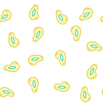 Cut mango food vector seamless pattern 스톡 일러스트